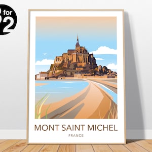 Mont-Saint-Michel France Travel Poster