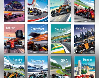 F1 Grand Prix Fridge Magnets – Iconic Formula 1 Tracks, Motorsport Gift