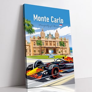 Monte Carlo Grand Prix Canvas Print / Monaco Racing Print / Gift for Motorsport Fans