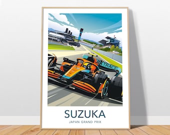 Suzuka Japanese Grand Prix F1 Poster – Formula 1 Wall Art Print, Racing Fan Gift