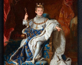 Custom Kids Royal Portrait from Photo, Renaissance Portrait, Historical Portrait, Royal Portrait, Human Portrait, Custom Kids Child Portrait