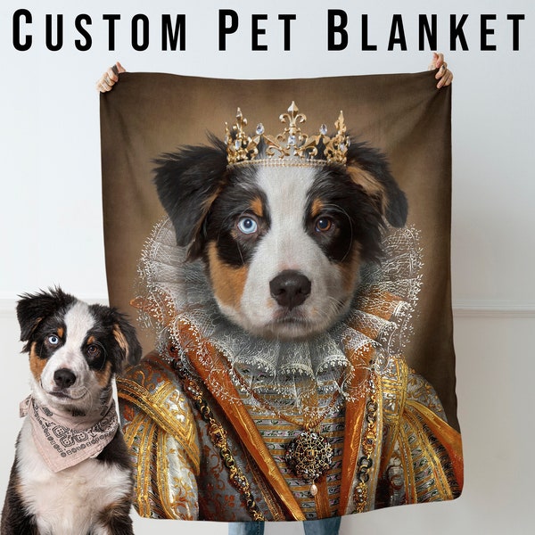 Custom Pet Blanket Using Pet Photo, Custom Dog Blanket, Personalized Cat Blankets, Dog Picture Blanket from Pet Photo, Blanket Dog Dad Gift