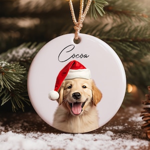 Personalized Christmas Ornament, Custom Ornament, Gift For Pet Lovers, Dog Ornament, Cat Ornament, Pet Memorial Baubles, Christmas Baubles