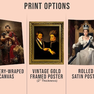 Custom Royal Portrait from Photo, Renaissance Portrait, Historical Portrait, Royal Portrait, Human Portrait, Custom Men Women Portrait image 8