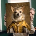Custom Pet Portrait, Painting Canvas, Renaissance Dog Portrait from Photo, Royal Pet King Portrait Painting Digital Art, Portrait Art Design product logo
