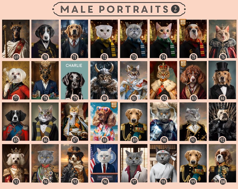 Custom Funny Pet Portrait, Personalized Cat Art, Handdraw Pet Art, Special Gift for Pet Owners, Custom Art From PhotoCustom Pet Portrait, image 5
