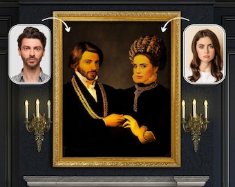 O que fazemos nas sombras, retrato humano múltiplo, retrato humano personalizado, retrato de casal real, rei e, retrato humano de parede, WWDITS