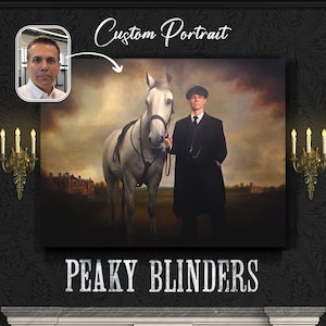 Ritratto di Peaky Blinders, regalo di Peaky Blinders da foto, fan di Thomas Shelby, regalo per gli amanti di Peaky Blinders, regalo per i fan di Peaky Blinders