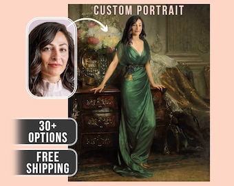 Custom Personalized Historical Portrait  Royalty, Queen Victoria, Princess, King, Prince, Bridgeton, History, Custom Painting Custom Royal