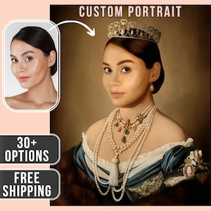 Custom Royal Portrait from Photo | Renaissance Portrait | Historical Portrait | Royal Portrait | Human Portrait | Custom Men Women Portrait