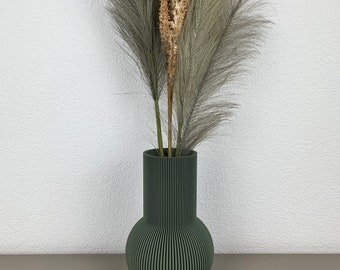 Vase | Dekovase | Trockenblumen | Dekoration | 20cm | Pampasgras