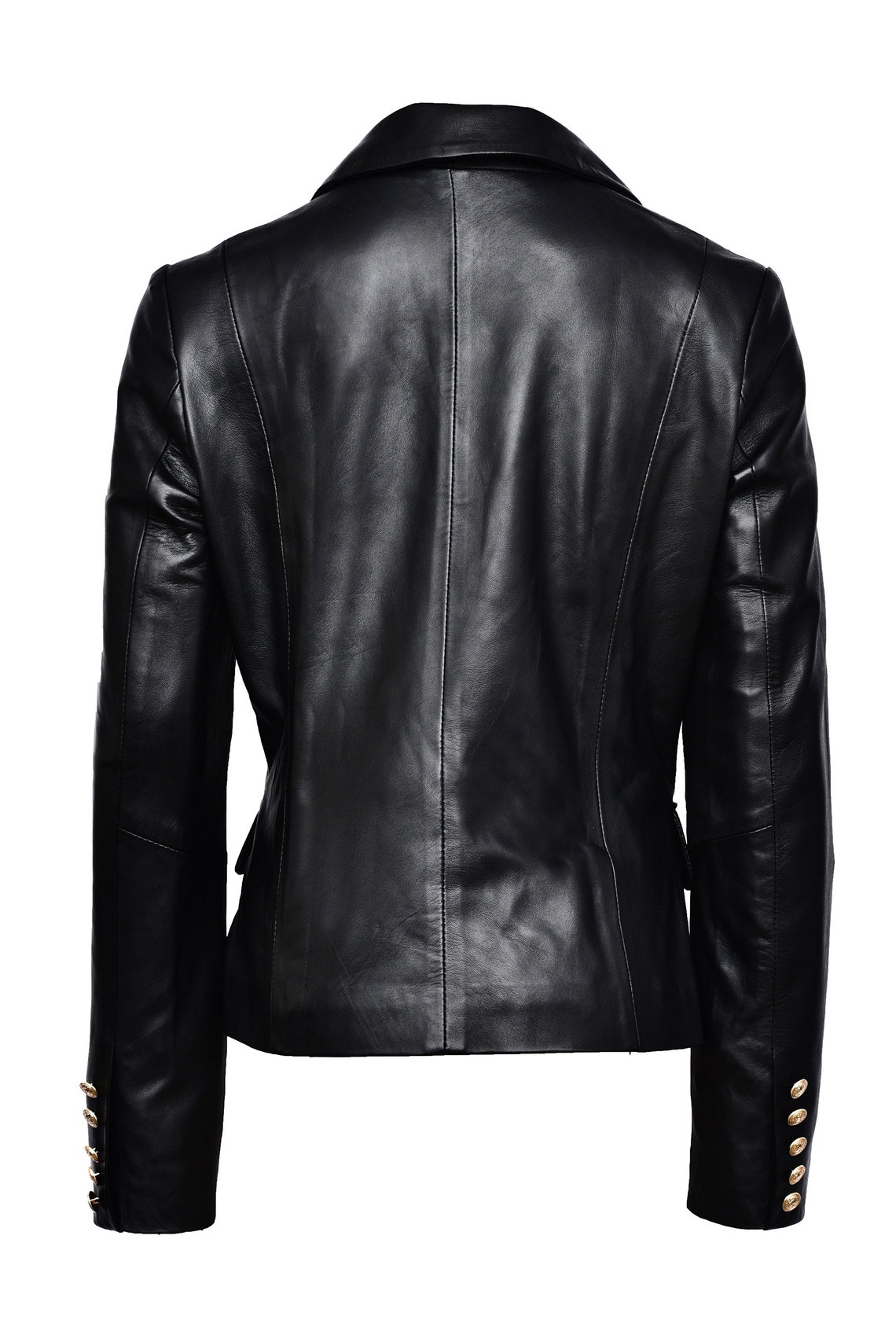 Hurry Up Grab the Stylish Kim Kardashian Black Blazer Leather - Etsy