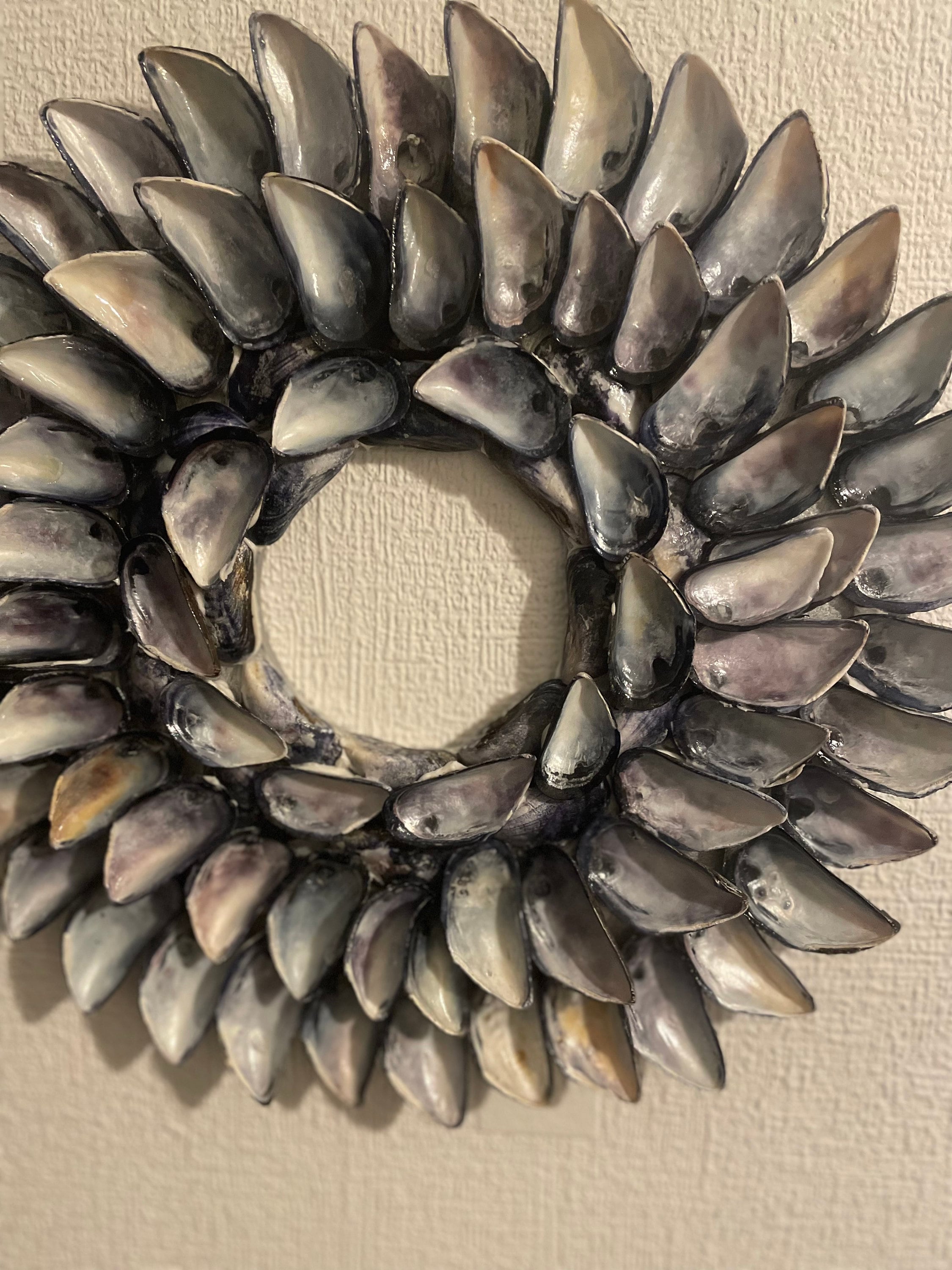 Muscle Shell Wreath Handmade Mussel Shell Wreath, Nautical Wall Decor - Etsy UK