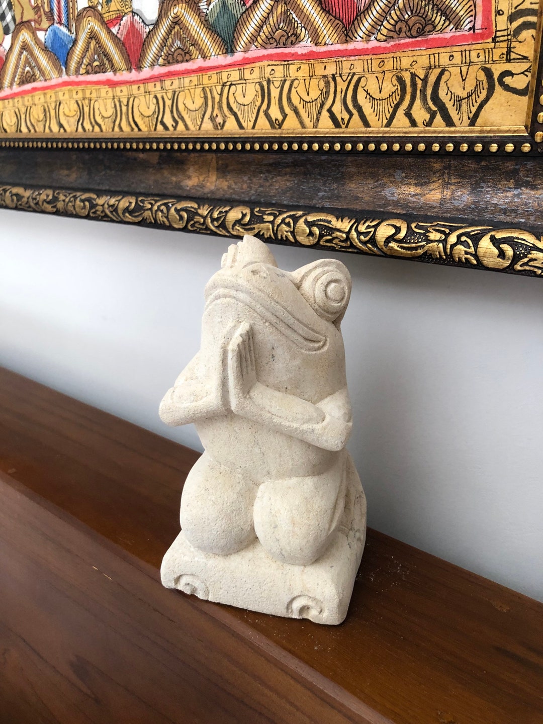 Namaste Frog Statue Etsy