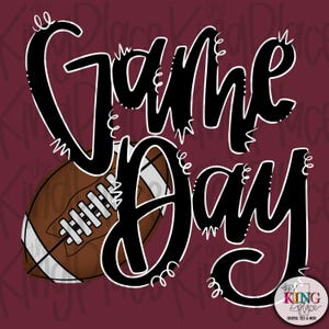 GAME DAY Football Design | Hand Drawn PNG Design | Shirt Design | Tumbler Design | Personalize | Sports Mascot