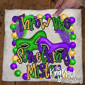 Throw Me Something Mister Hand Drawn PNG, Mardi Gras-kralen png, Feestseizoen png, doodle Mardi Gras png, Carnival Krewe-maskers png, parade