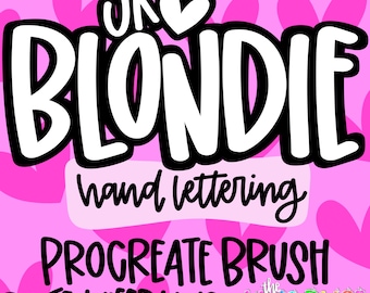 Blondie Procreate Brush for thick, chunky, bold hand lettering