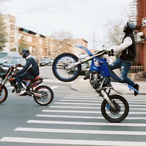 Brooklyn&#39;s Finest - Limited edition photograph. Shown in multiple art galleries. NYC street photography. Film, Motorbikes, Street Culture.
