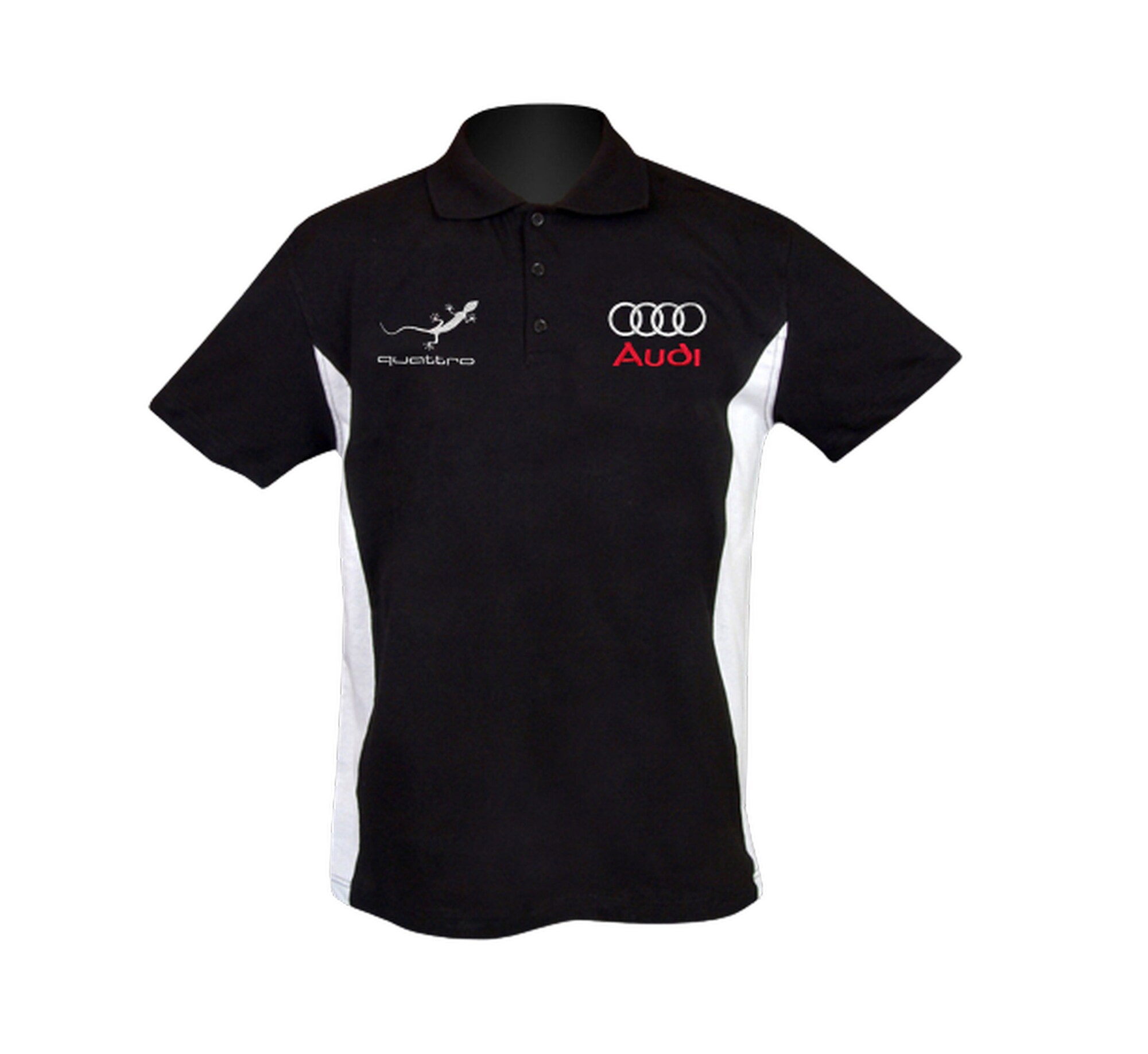 AUDI Quattro Polo Shirt with audi gecko embroidery race auto moto