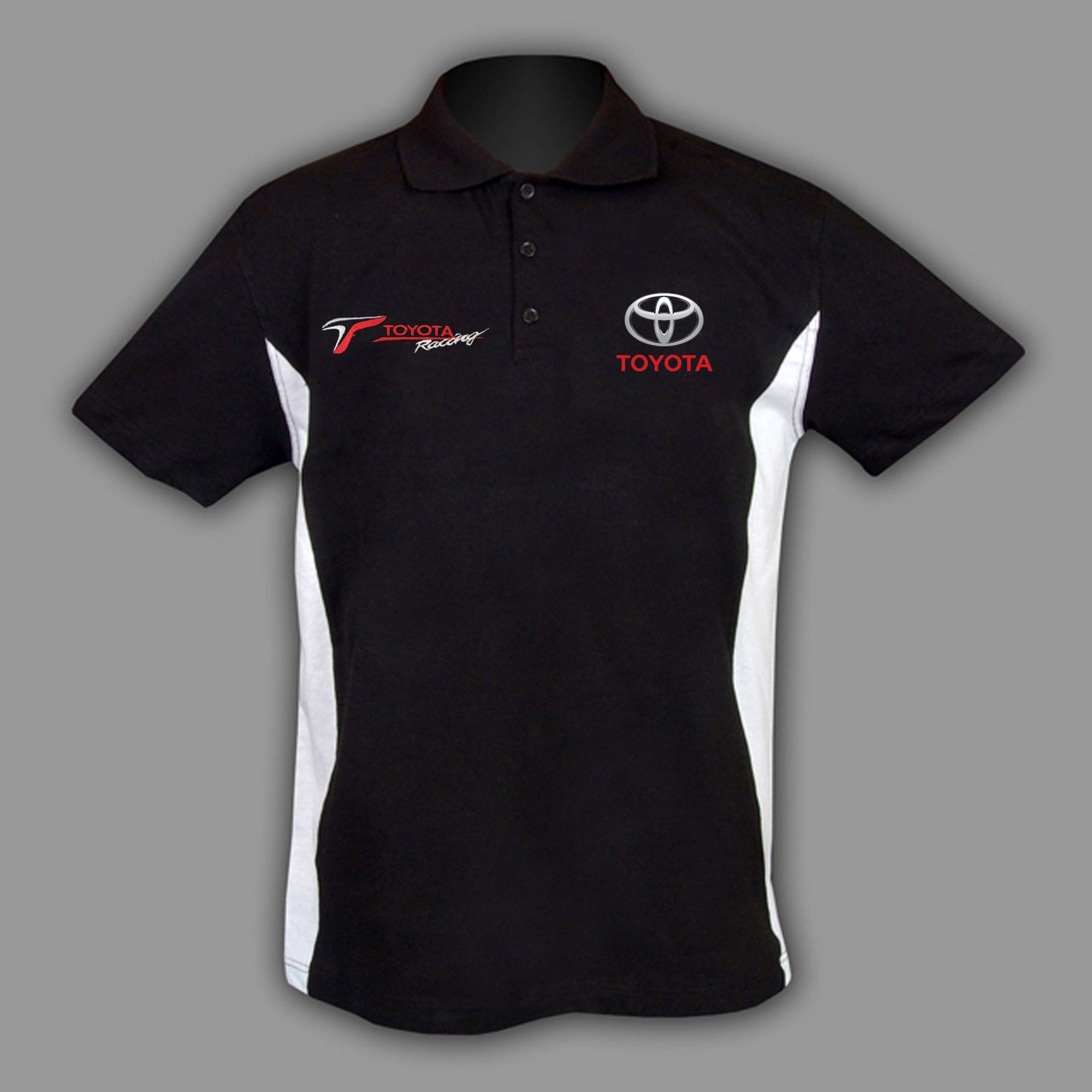 TOYOTA TRD Polo with buttons Handmade tee print race auto moto