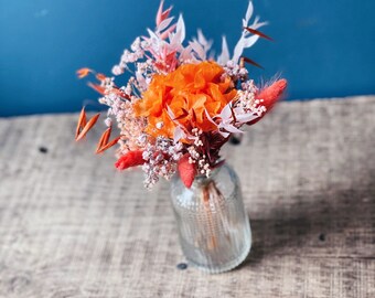 Bouquet of dried flowers with glass vase - Frederic -