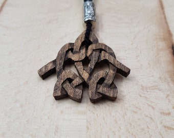 Hand-carved Celtic Necklace, Celtic necklace, Celtic knot Pendant, Handmade wooden necklace, Celtic Pagan necklace, Handmade wooden necklace