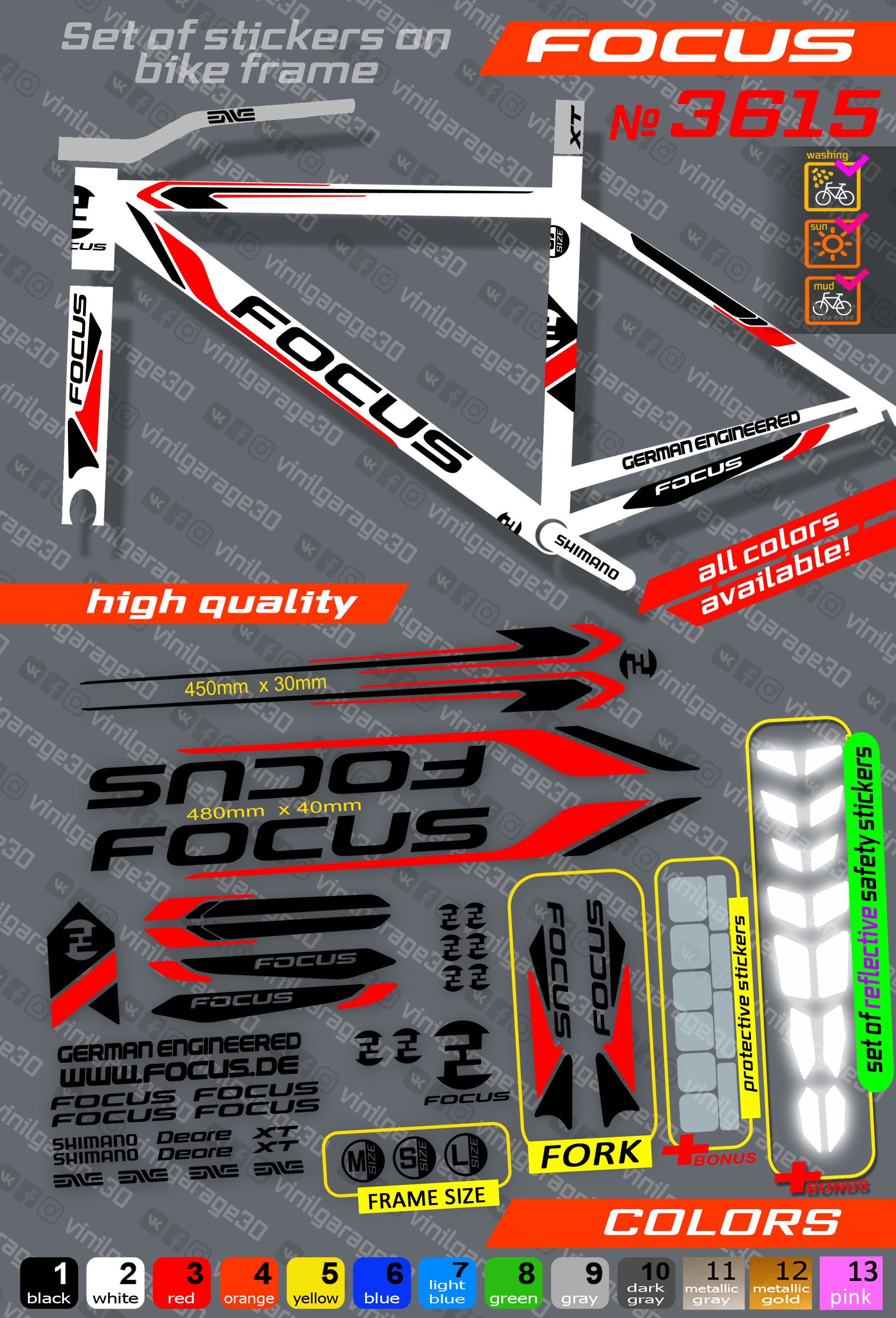 focus bike stickers