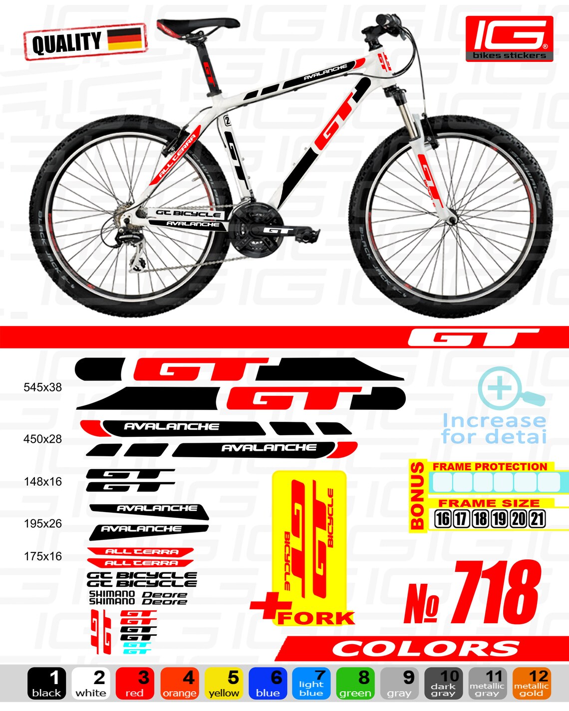 gt bike stickers decals