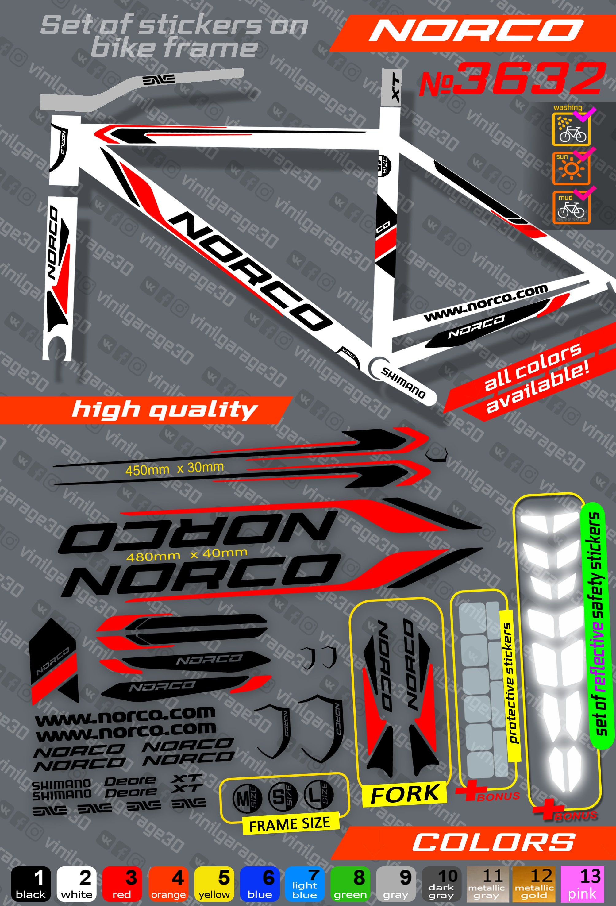 norco frame decals