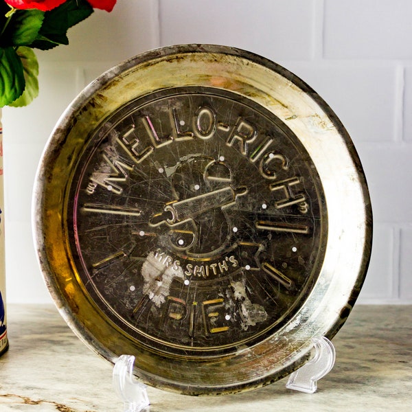 VINTAGE Mrs. Smith's Mello-Rich Pie Plate Tin