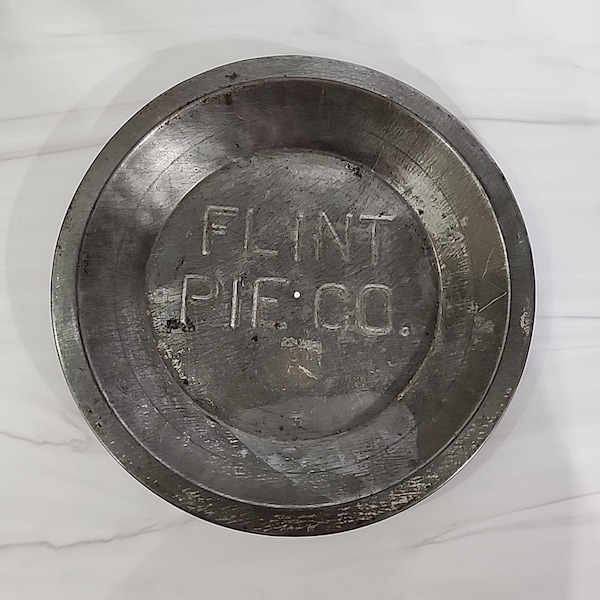 Flint Pie Company Pie Tin Pie Plate Rustic Vintage HTF!