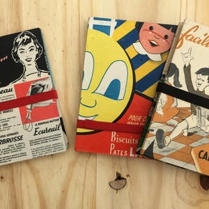 Quaderno a fisarmonica/Leporello/Carta Canson grana C/Tecniche a secco/Guazzo/Inchiostro/Copertina in cartone/Modello unico/Fatto a mano/Prodotto in Francia