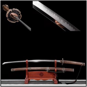 Hand Forged Vergil Yamato Katana In Devil May Cry 1095 High Carbon Steel  Copper Fittings Clay Tempered Functional