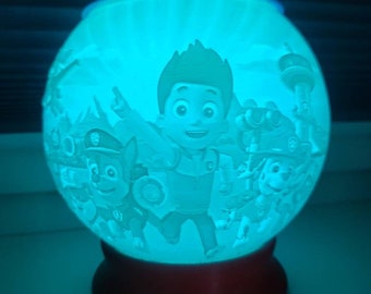 Paw Patrol Marshall 3D LED 7Farbe Fernbedienung Nachtlicht Lampe Dekor Geschenke 