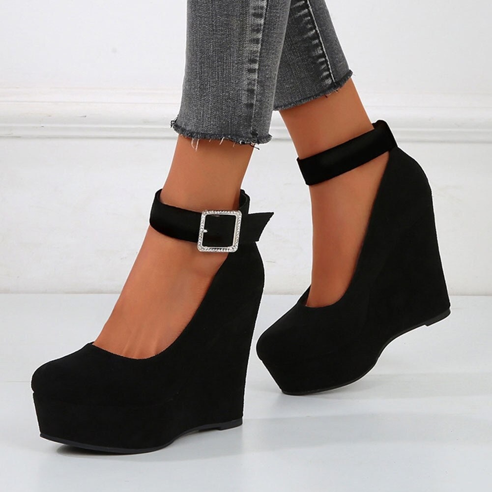 Platform Heel Shoes/ Cute 90s Style Shoes/ Women Wedges High - Etsy