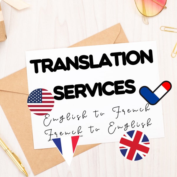 Professional Translation Services | English to French & French to English | Etsy Shop Listing Content Translate, Manually Translating Text