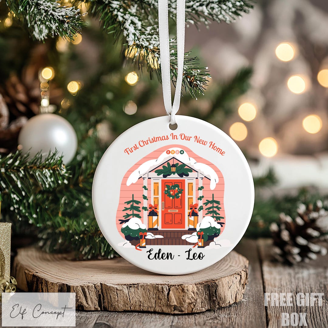 Personalized Couple Christmas Ornament - Custom Xmas Tree Keepsake ...