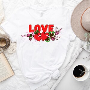Love Heart Valentines Shirt - Love T-Shirt for Valentine&#39;s Day - Valentines Day Tee - Valentines Day Shirts For Women