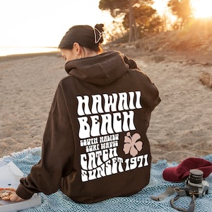 Hawai Beach  Hoodie ,Hoodies For Women, Aesthetic Hoodie, VSCO Hoodie Aesthetic Hoodie, Positivity Hoodie ,Tumblr Hoodie,