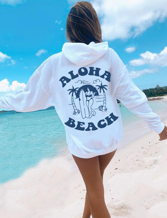 Aloha Beach Hoodie Fun Sweatshirt summer Sweatshirt cozy Hoodie Trendy Sweatshirt Etsy UK