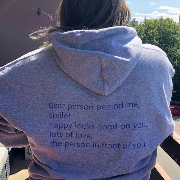 Dear Person Behind Me Hoodie, Positivity Hoodie, Tumblr Sweatshirt, Ästhetischer Hoodie, Oversized Sweatshirt, Tiktok Hoodie