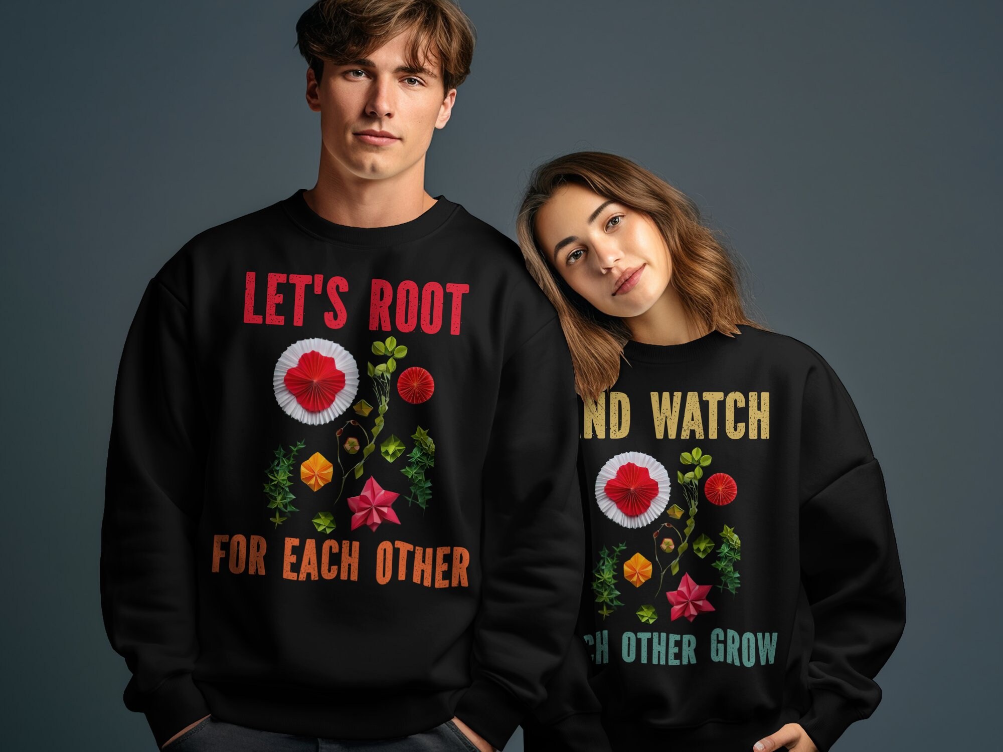 Inspirational Matching Couple Quote Digital Print, Let's Root for Each ...