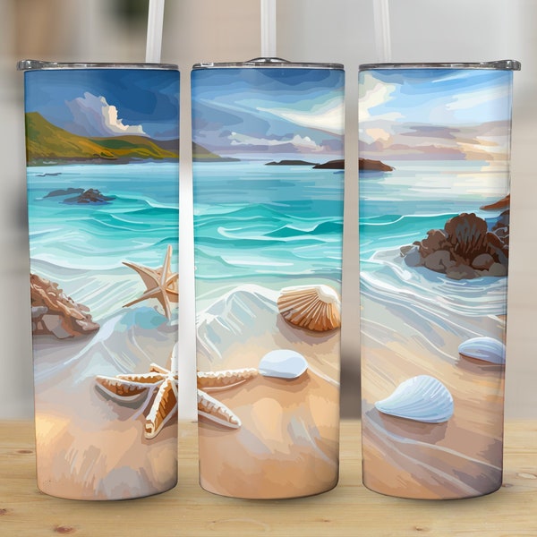 Tumbler Wraps Beach And Shells, Drawing And Illustration Of Mussels, 3d Beach Coconut Tree Seashell, Nautical Tumbler Wrap,Beach Tumbler Png