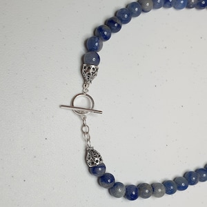 Blue Jade & Swarovski crystal
