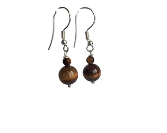 Pendientes de ojo de tigre
