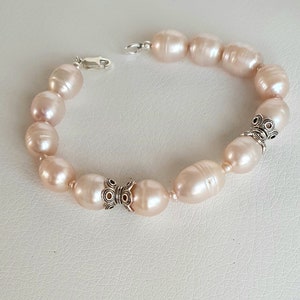 Blush, freshwater pearl bracelet