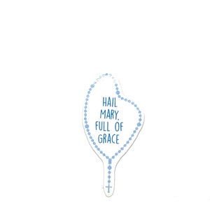 Marian Rosary Sticker, Rosary Sticker, Catholic Sticker, Catholic Waterproof Sticker, Rosary Waterproof Sticker, Catholic Stationary
