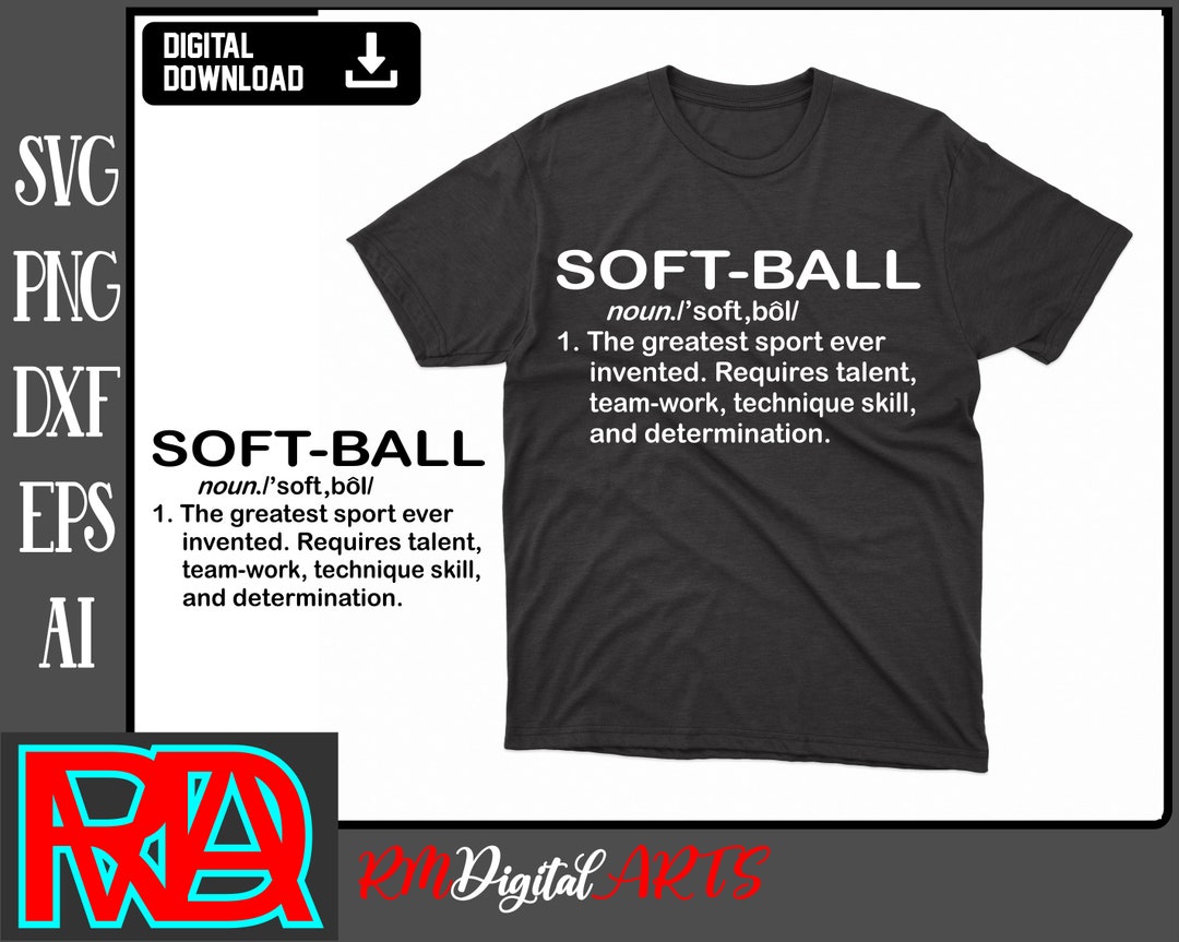 Softball Meaning nouin Softball Girl Svg Sports Svg Etsy