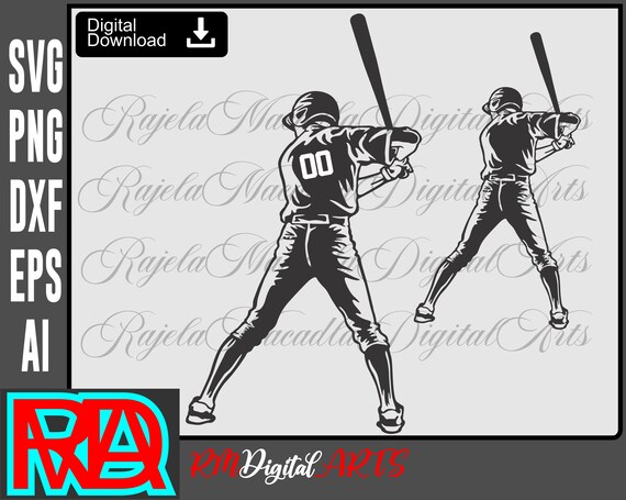 Baseball Silhouette, Baseball Player svg, Baseball svg Softball Svg, PNF, DXF, Vinyl Cut File, Silhouette, Cricut, CNC Digital Downloads