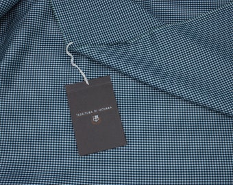 Ermenegildo Zegna 100% zijden seersucker passend materiaal in blauwgroen groen